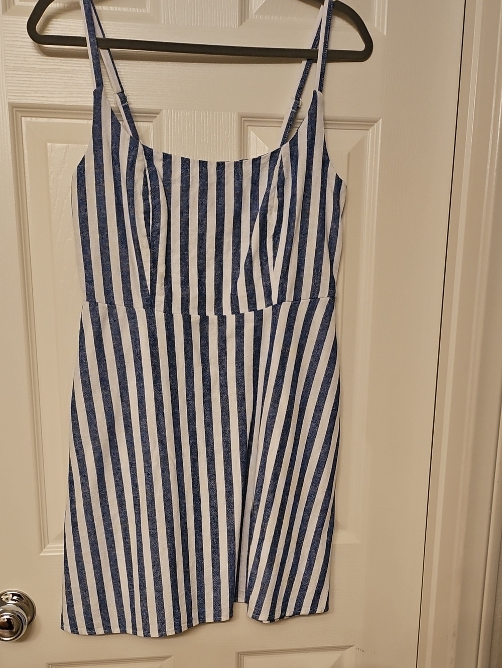 Old Navy Blue and White Striped High-Low Dress